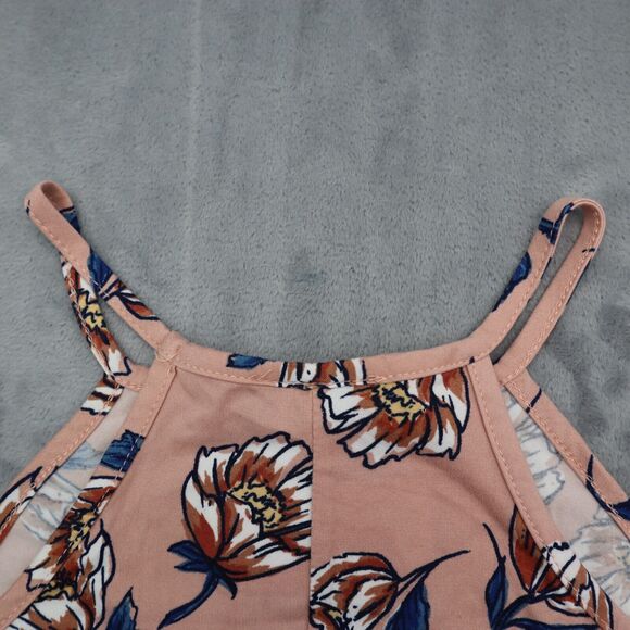 Top Fashion New York Shirt Womens M Pink Sleeveless Floral Print Loose Top - Picture 9 of 13